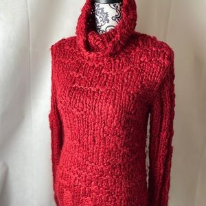 BCBG Red-Hot chunky knit sweater.